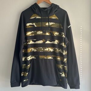 Nike Dri-Fit Camo & Black Hoodie